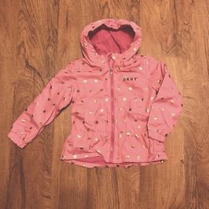 Girls Toddler DKNY Puffer Coat Sz 3T